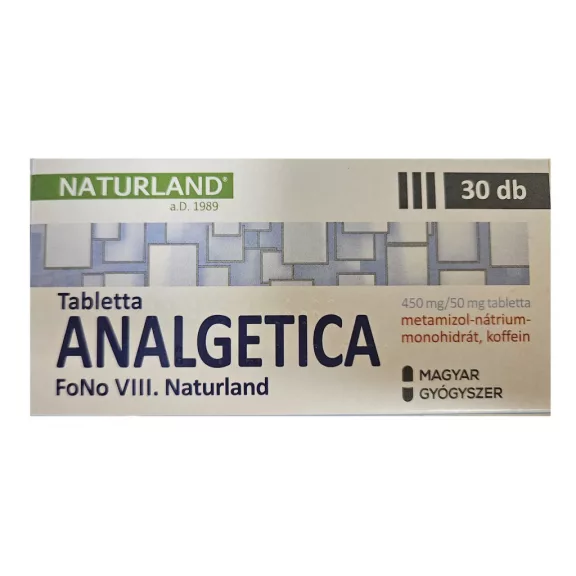 TABL. ANALGETICA 30X /NATURLAND/ FONO VIII TABL. ANALGETICA 30X /NATURLAND/ FONO VIII