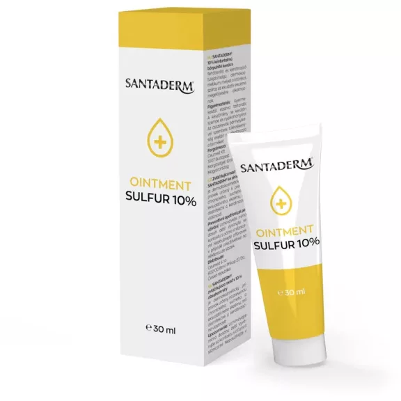 Santaderm 10% kéntartalmú bőrpuhító kenőcs 30 ml Santaderm 10% kéntartalmú bőrpuhító kenőcs 30 ml