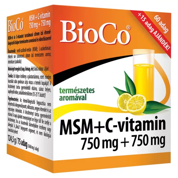 BioCo MSM + C-vitamin italpor 75 db BioCo MSM + C-vitamin italpor 75 db