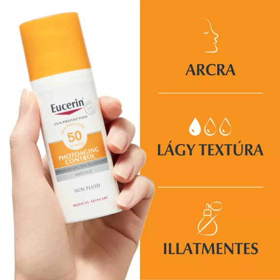 Eucerin Sun Photoaging Control napozókrém arcra SPF50 50 ml Eucerin Sun Photoaging Control napozókrém arcra SPF50 50 ml