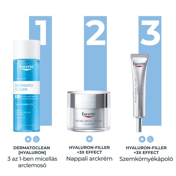 Eucerin DermatoCLEAN [HYALURON] 3 az 1-ben Micellás arclemosó 400 ml