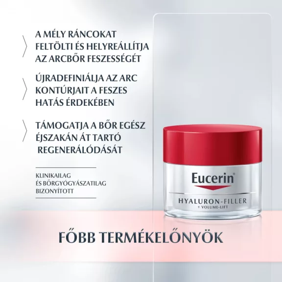 Eucerin Hyaluron-Filler + volume lift éjszakai bőrfeszesítő arckrém 50 ml Eucerin Hyaluron-Filler + volume lift éjszakai bőrfeszesítő arckrém 50 ml