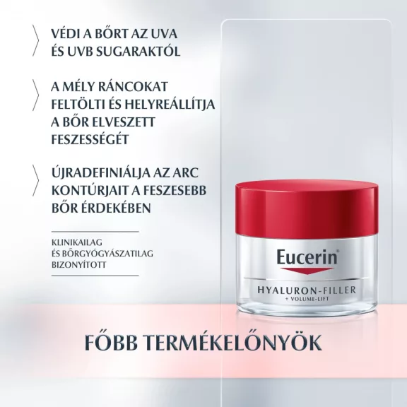 Eucerin Hyaluron-Filler+Volume Lift Nappali Arckrém Normál/Vegyes Bőrre 50 ml Eucerin Hyaluron-Filler+Volume Lift Nappali Arckrém Normál/Vegyes Bőrre 50 ml