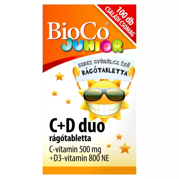 BioCo Junior C + D3 duo rágótabletta 100 db BioCo Junior C + D3 duo rágótabletta 100 db
