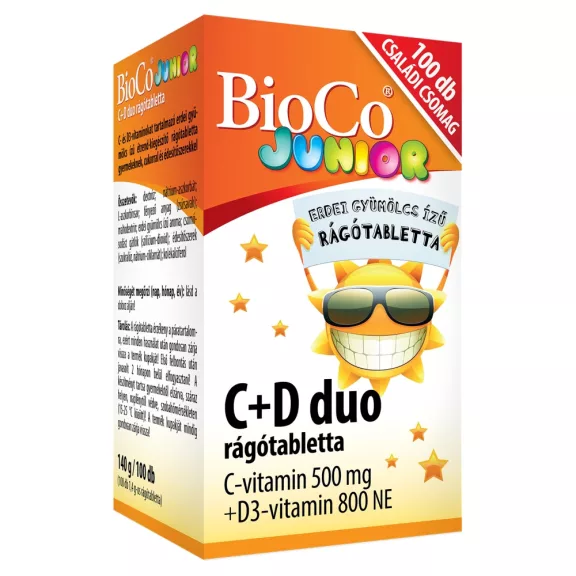 BioCo Junior C + D3 duo rágótabletta 100 db BioCo Junior C + D3 duo rágótabletta 100 db
