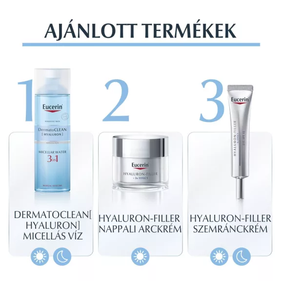 Eucerin DermatoCLEAN Hyaluron 3 az 1-ben Micellás arclemosó 200 ml