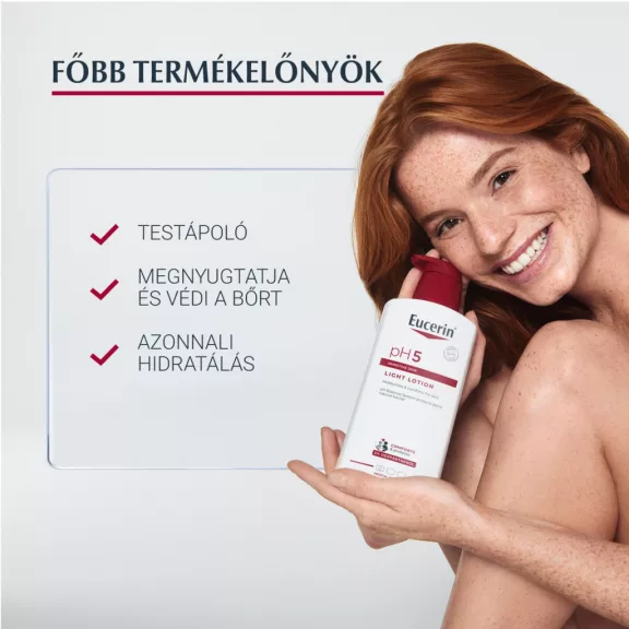 Eucerin pH5 könnyű hidratáló testápoló 400 ml pumpás