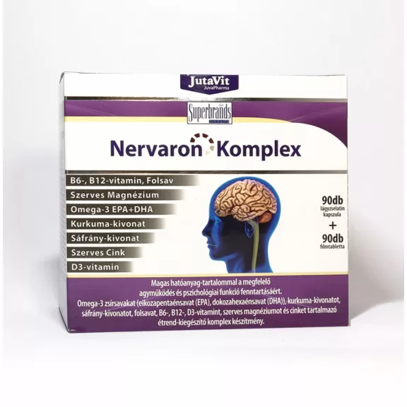 JUTAVIT NERVARON KOMPLEX TABL.+KAPSZ. 90+90 JUTAVIT NERVARON KOMPLEX TABL.+KAPSZ. 90+90