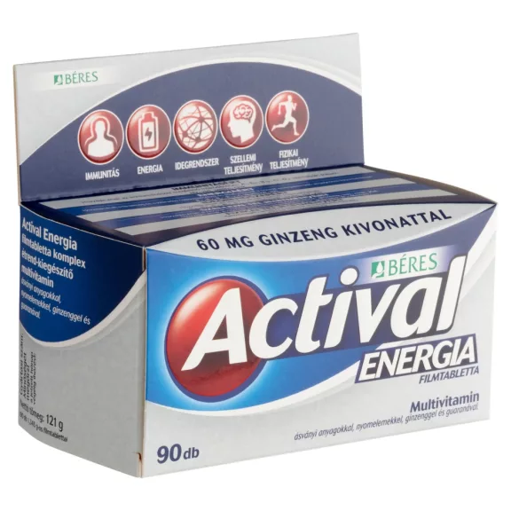 Béres Actival Energia Ginzeng Guarana filmtabletta 90 db