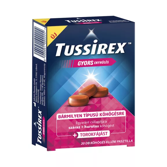 Tussirex pasztilla köhögés ellen 20 db Tussirex pasztilla köhögés ellen 20 db