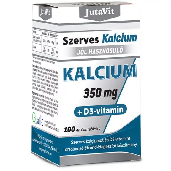JUTAVIT SZERVES KALCIUM 350MG+D3-VIT.FTABL. 100X JUTAVIT SZERVES KALCIUM 350MG+D3-VIT.FTABL. 100X