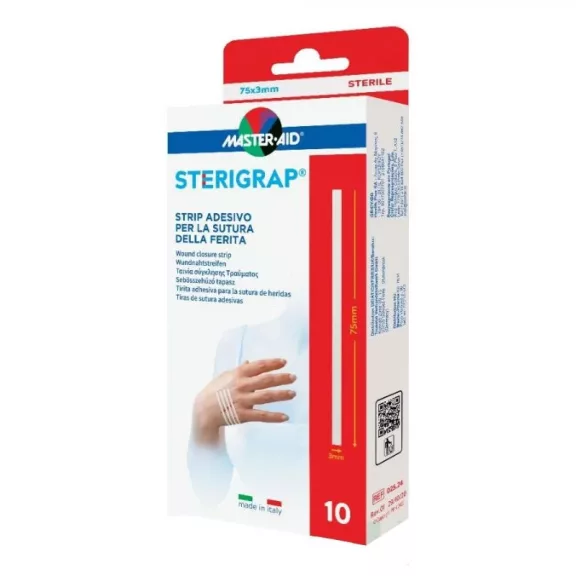 MASTER-AID STERIGRAP SEBTAPASZ 75X3MM 10X MASTER-AID STERIGRAP SEBTAPASZ 75X3MM 10X