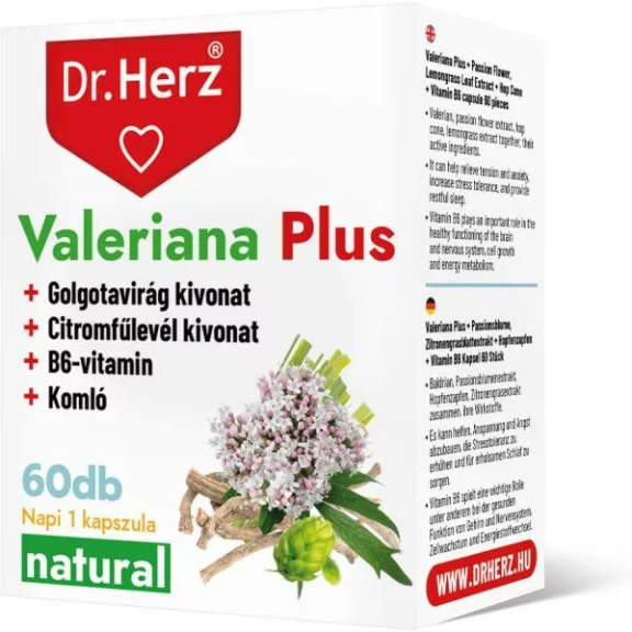 Dr. Herz valeriana plus kapszula 60 db Dr. Herz valeriana plus kapszula 60 db