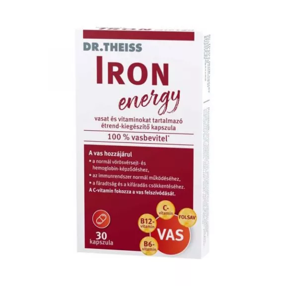 Dr. Theiss Iron energy vas + vitamin kapszula 30 db Dr. Theiss Iron energy vas + vitamin kapszula 30 db
