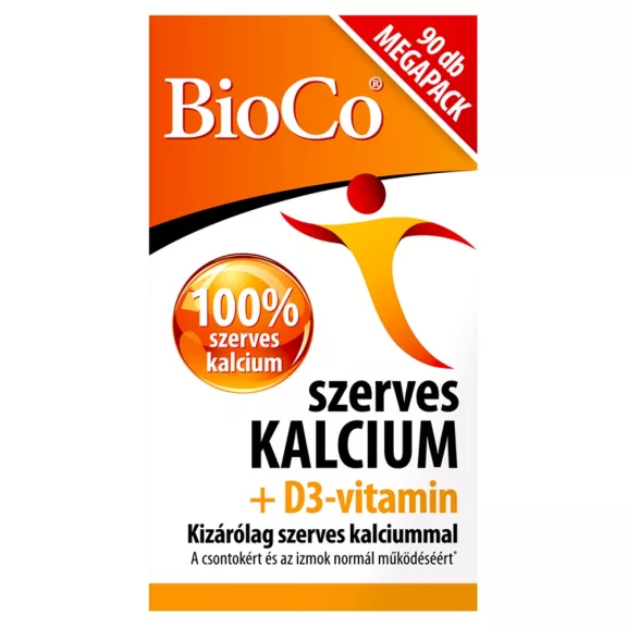BioCo szerves kalcium + D3-vitamin filmtabletta 90 db BioCo szerves kalcium + D3-vitamin filmtabletta 90 db