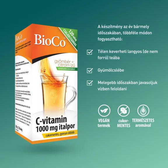BioCo C-vitamin italpor 1000 mg 120 db BioCo C-vitamin italpor 1000 mg 120 db