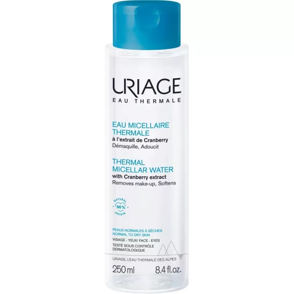 Uriage Termal micellás arctisztító sminkeltávolító normál vagy száraz bőrre 250 ml Uriage Termal micellás arctisztító sminkeltávolító normál vagy száraz bőrre 250 ml