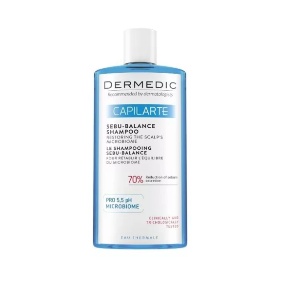 Dermedic Capilarte Sebu-Balance sampon zsíros, szeborrheás fejbőrre 300 ml Dermedic Capilarte Sebu-Balance sampon zsíros, szeborrheás fejbőrre 300 ml