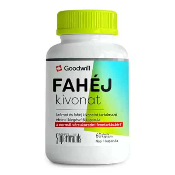 GOODWILL FAHÉJ KIVONAT KAPSZULA 60X GOODWILL FAHÉJ KIVONAT KAPSZULA 60X