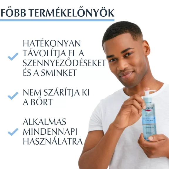 Eucerin DermatoCLEAN [HYALURON] mélytisztító, habzó arclemosó zselé 200 ml