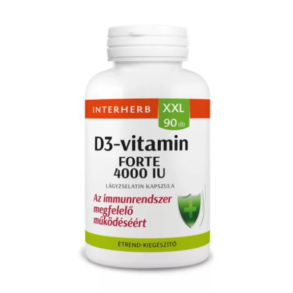 Interherb XXL D3-Vitamin 4000IU Kapszula 90 db Interherb XXL D3-Vitamin 4000IU Kapszula 90 db