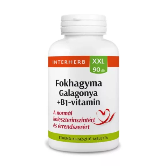 Interherb XXL Fokhagyma+Galagonya+B1 Tabletta 90 db Interherb XXL Fokhagyma+Galagonya+B1 Tabletta 90 db