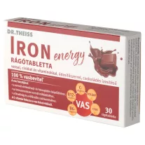 Dr. Theiss Iron Energy rágótabletta csokoládé 30 db