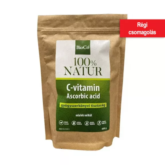 BioCo 100% NATUR C-vitamin Ascorbic acid tasakos por 400 g BioCo 100% NATUR C-vitamin Ascorbic acid tasakos por 400 g