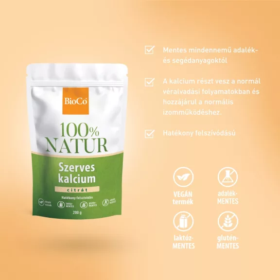 BioCo 100% NATUR Szerves Kalcium tasakos por 200 g BioCo 100% NATUR Szerves Kalcium tasakos por 200 g