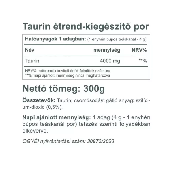 Vitaking taurin aminosav por 300 g Vitaking taurin aminosav por 300 g