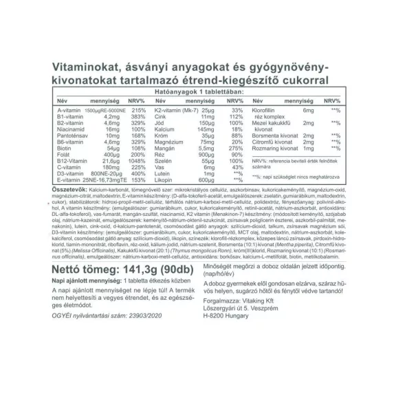 Vitaking Daily One multivitamin 90 db