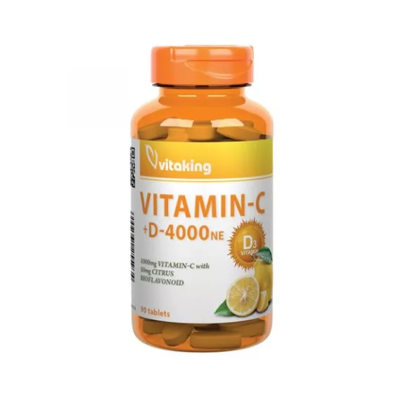 Vitaking C-vitamin 1000 mg + D-vitamin 4000NE tabletta 90 db Vitaking C-vitamin 1000 mg + D-vitamin 4000NE tabletta 90 db