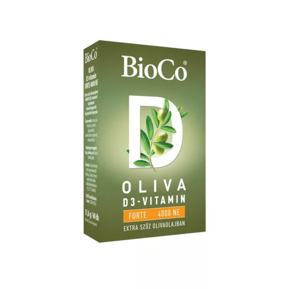 BioCo Oliva D3-vitamin forte 4000NE lágyzselatin kapszula 60 db BioCo Oliva D3-vitamin forte 4000NE lágyzselatin kapszula 60 db