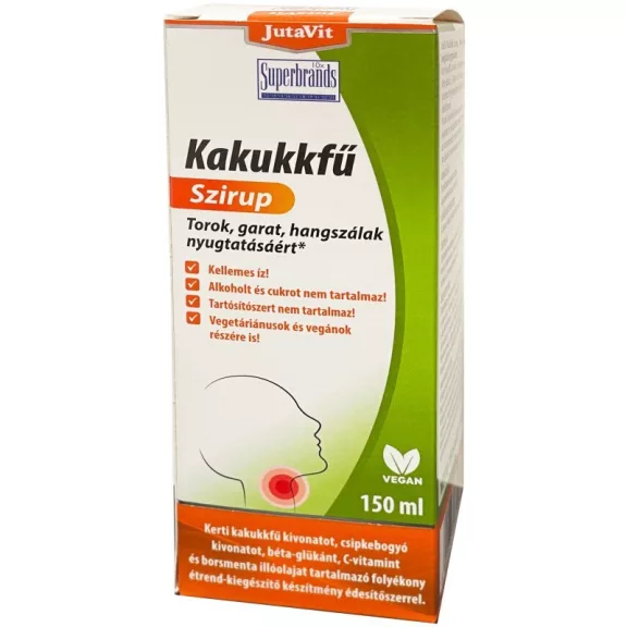 JUTAVIT KAKUKKFŰ SZIRUP CUKORMENTES 150ML JUTAVIT KAKUKKFŰ SZIRUP CUKORMENTES 150ML