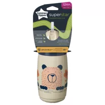   Tommee Tippee Superstar Insulated Straw Szívószálas Hőtartó Pohár ( Drapp) 266 ml