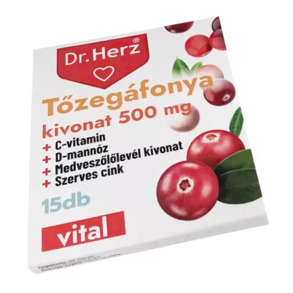 Dr. Herz tőzegáfonya 500 mg kapszula 15 db Dr. Herz tőzegáfonya 500 mg kapszula 15 db