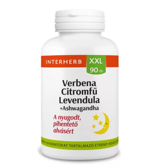 Interherb XXL Verbena+Citromfű+Levendula+Ashwaganda Tabletta 90 db Interherb XXL Verbena+Citromfű+Levendula+Ashwaganda Tabletta 90 db