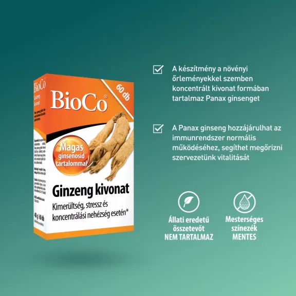 BioCo Ginzeng kivonat tabletta 60 db BioCo Ginzeng kivonat tabletta 60 db