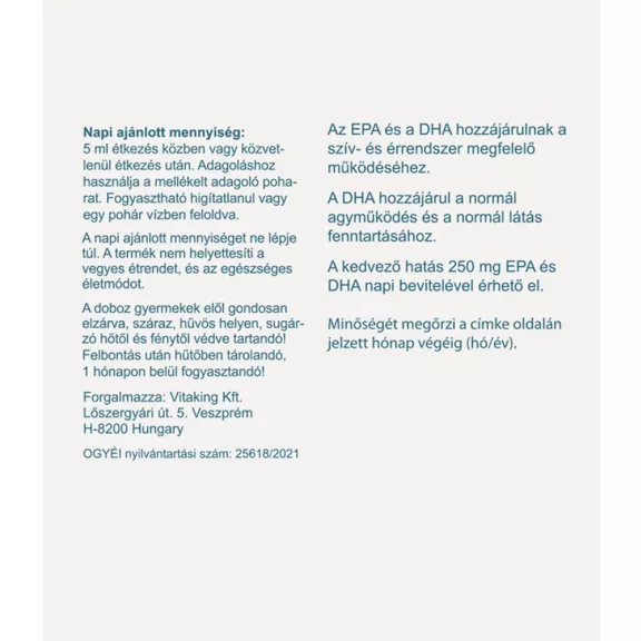 Vitaking Omega-3 olaj 150 ml Vitaking Omega-3 olaj 150 ml
