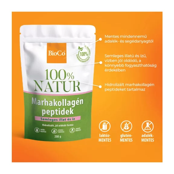 BioCo 100% NATUR Marhakollagén peptidek tasakos por 200 g BioCo 100% NATUR Marhakollagén peptidek tasakos por 200 g