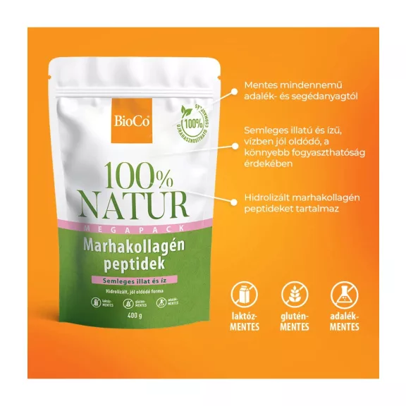 BioCo 100% NATUR Marhakollagén peptidek tasakos por 400 g BioCo 100% NATUR Marhakollagén peptidek tasakos por 400 g