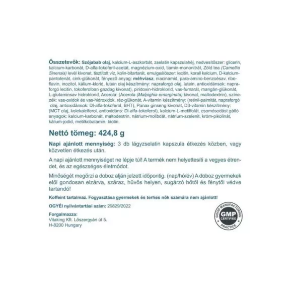 Vitaking Multi Liquid Plusz kapszula 180 db Vitaking Multi Liquid Plusz kapszula 180 db