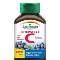 JAMIESON C-VITAMIN 500MG RÁGÓTABLETTA FEKETE ÁFONYA 120X