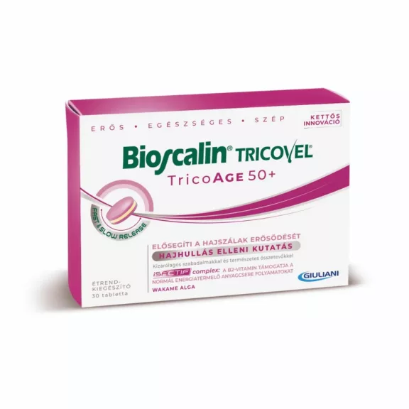 Bioscalin® Tricovel TricoAGE50+ étrend-kiegészítő tabletta 30x Bioscalin® Tricovel TricoAGE50+ étrend-kiegészítő tabletta 30x