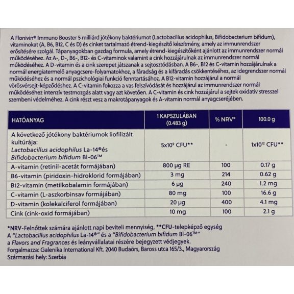 Flonivin Immuno Booster Kapszula 20 db