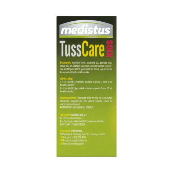 Medistus TussCare kids szirup 140 ml Medistus TussCare kids szirup 140 ml