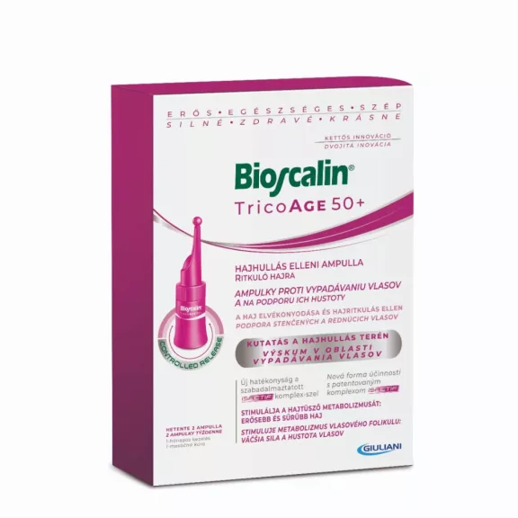 Bioscalin TricoAGE 50+ Hajhullás elleni ampulla 3.5ml - 8db Bioscalin TricoAGE 50+ Hajhullás elleni ampulla 3.5ml - 8db