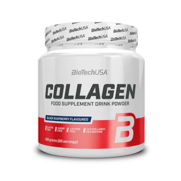 BioTechUSA Collagen italpor fekete málna 300 g BioTechUSA Collagen italpor fekete málna 300 g