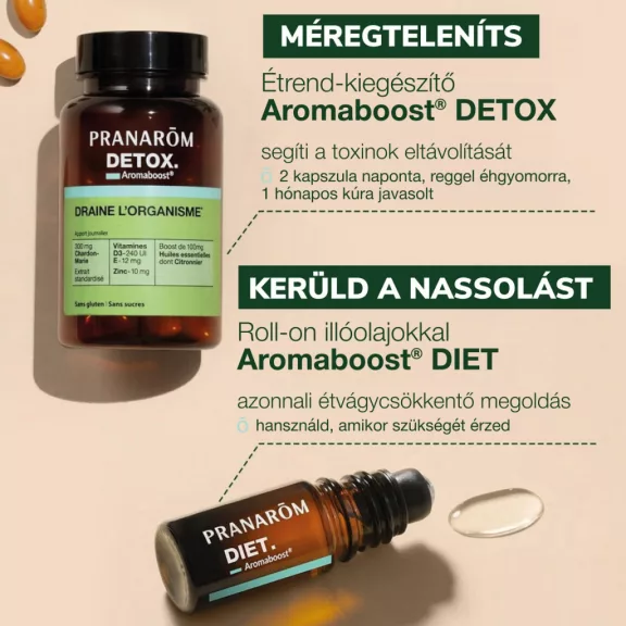 Pranarom Aromaboost Detox Étrendkiegészítő Kapszula 60x Pranarom Aromaboost Detox Étrendkiegészítő Kapszula 60x