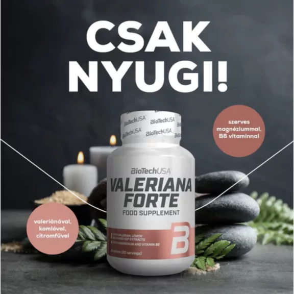 BioTechUSA Valeriana Forte étrendkiegészítő tabletta 60 db BioTechUSA Valeriana Forte étrendkiegészítő tabletta 60 db